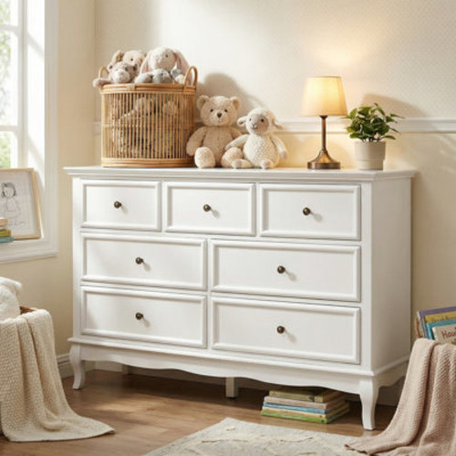 7 Drawer Dresser With Solid Wood Legs | Wayfair