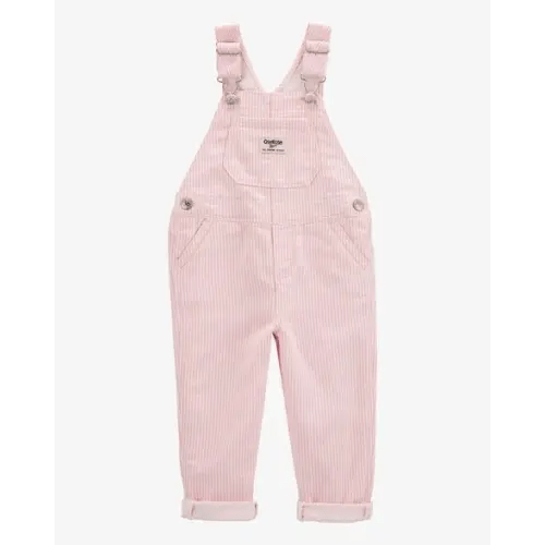 Toddler Knit Denim Hickory Stripe Overalls - Pink - OshKosh B'gosh | Carter's