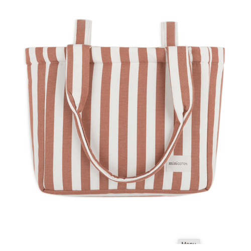 Handle Bag Red + Off White · Minicoton