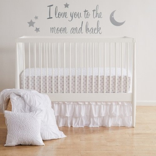 Willow 5-Piece Crib Bedding Set- White - Levtex Baby