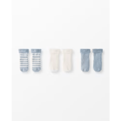 3-Pack Baby Socks in North Air (NB)