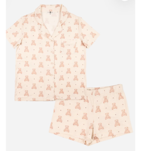 Womens PJ's Short Sleeve (Teddy) – Snuggle & Slumber
