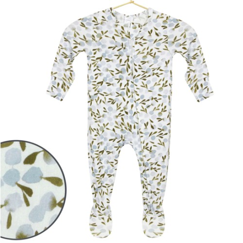 Lou Lou Penny Zipper Footies 0-3M