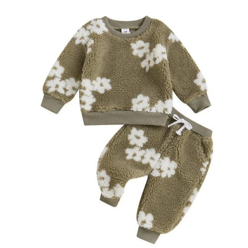 Neutral Florals Fleece Set