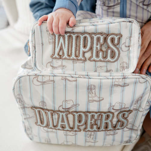 Diapers + Wipes Western Blues Clear Coat - Bundle – KenzKustomz