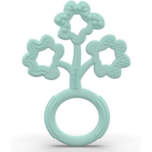 Baby Teething Toys - Made in The USA - Medical Grade Silicone Baby Teether for Newborns, Infants & Toddlers - CSPIA Certified - Multiple Textures - Freezer & Dishwasher Safe