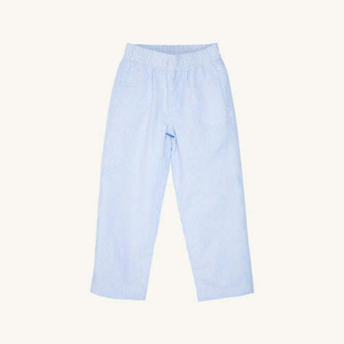 Sheffield Pants - Breakers Blue Seersucker with Breakers Blue Stork