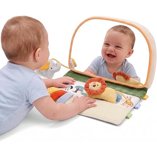 Tummy Time Mirror Toys, Baby Mirror Tummy Time, Sensory Toy for 0-12 Months
