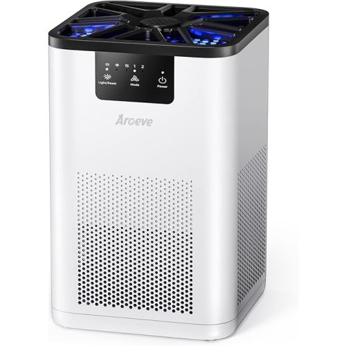 AROEVE Air Purifiers for Bedroom with Aromatherapy Function-MK06A(White)
