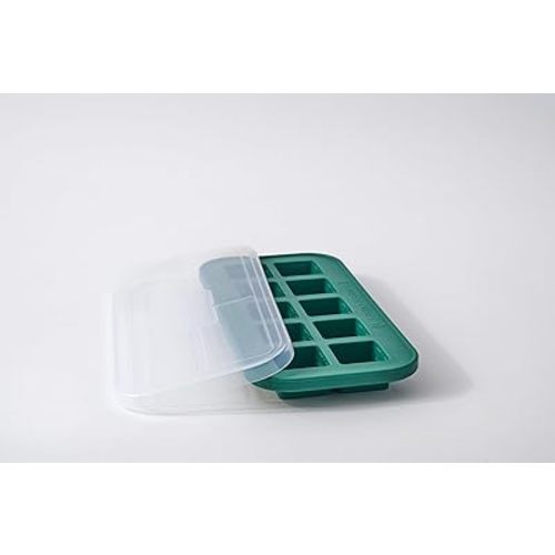 Souper Cubes 2 Tbsp Silicone Freezer Mold with Lid, Kale, 1-Pack