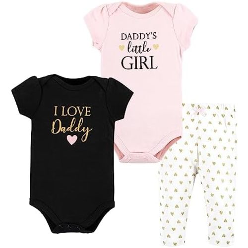 Hudson Baby Unisex Cotton Bodysuit and Pant Set