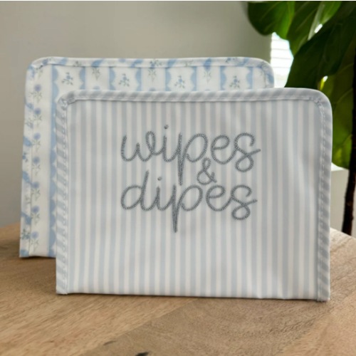 TRVL MEDIUM BLUE PIMLICO STRIPE ROADIE – wipes & dipes/pale blue