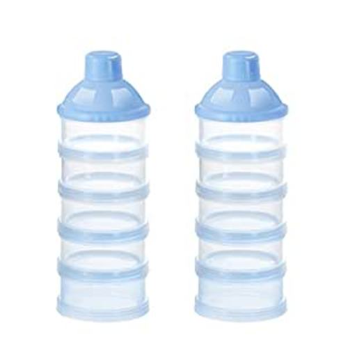 Amazon.com : Accmor Baby Formula Dispenser On The Go, 5 Layers Stackable Formula Dispenser Formula Containers for Travel,Baby Feeding Milk Powder Snack Storage Container, BPA Free, Blue, 2 Pack : Baby