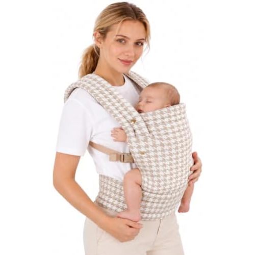 Ergonomic Baby Carrier 11-44lbs, Lumbar & Head Support(Houndstooth)