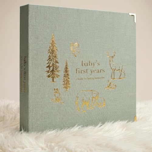 Keepsake Baby Memory Book for Boys and Girls – Timeless First 5 Year Baby Book – Neutral Journal Scrapbook or Photo Album - Record a Milestone for Every Event from Birth to Age 5