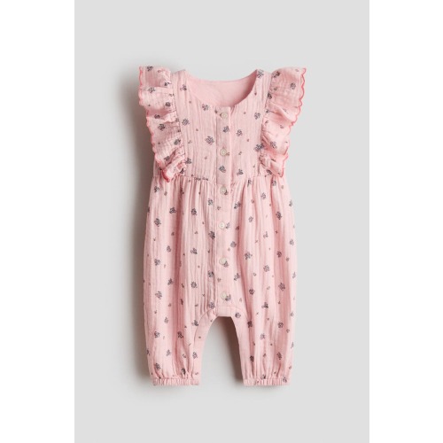 Frilled Muslin Romper Suit, 6M