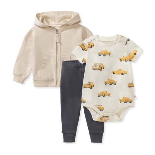 Burt's Truck Jacket, Bodysuit & Pant 3 Piece Set – Burt's Bees Baby