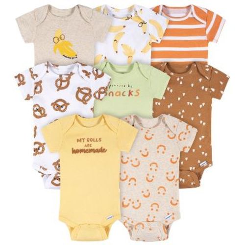 Onesies Brand Baby Neutral 8-Pack Short Sleeve Onesies Bodysuits, Peeling Good, 12 Months