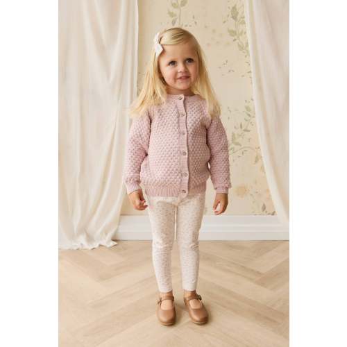 Maple Cardigan - Pastel Pink Marle