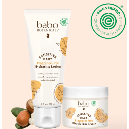 Sensitive Baby Face & Body Hydration (Lotion+Cream) - Babo Botanicals