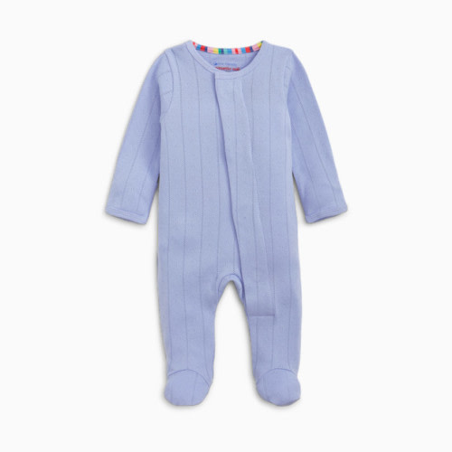 Pointelle Organic Cotton Footie - Wisteria Pointelle