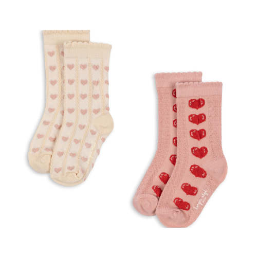 2 PACK HEART SOCKS