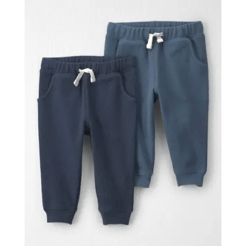 Baby 2-Pack Organic Cotton Waffle Knit Pants - Little Planet | Carter's