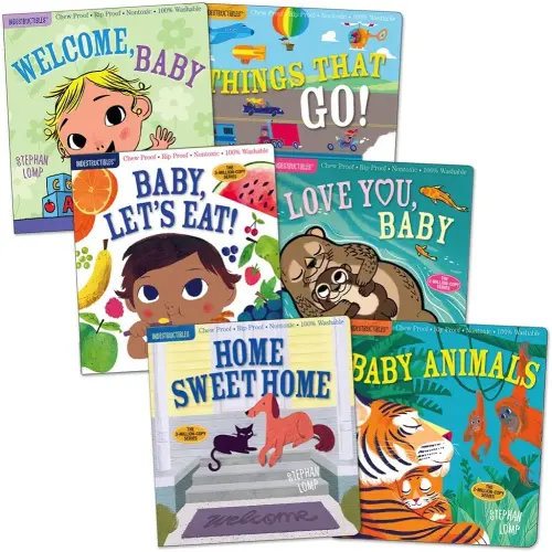 Indestructibles Basic Word Book Set for Infant and Toddlers - Set of 6