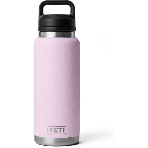 YETI Rambler 36 oz Bottle, Vacuum Insulated, Leakproof, Stainless Steel with Chug Cap, Cherry Blossom