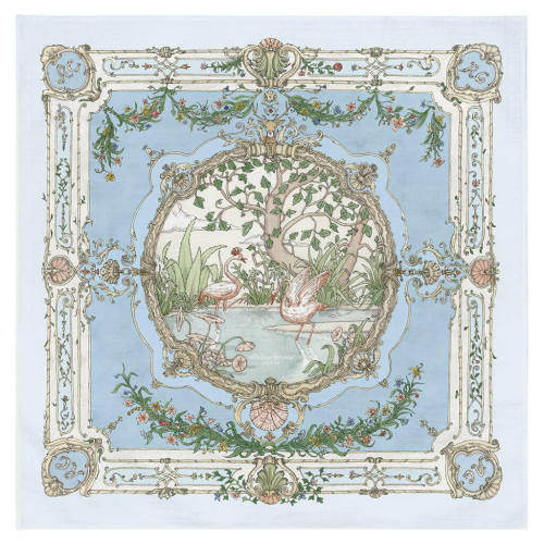 Organic Swaddle Blanket Tapestry Brilliant Blue