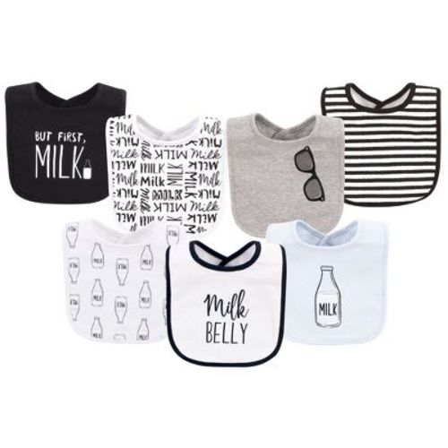 Little Treasure Baby Boy Cotton Bibs, Milk Belly, One Size