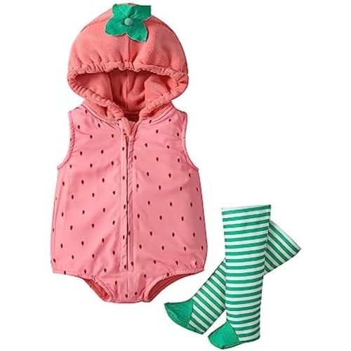 VISGOGO Baby Halloween Costumes Toddler Infant Boy Girl Avocado Pineapple Outfits Hooded Romper Jumpsuit Legging