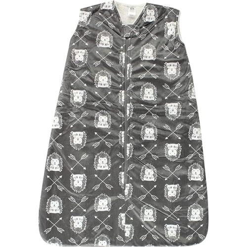Hudson Baby Unisex Baby Mink with Sherpa Inner Sleeping Bag, Sack, Blanket, Hedgehog, 6-12 Months