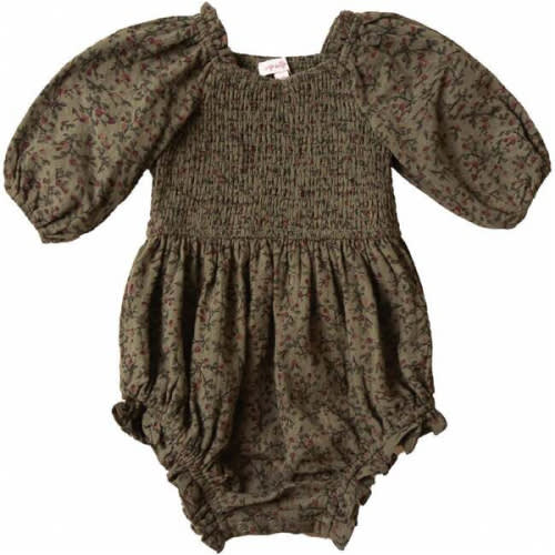 Baby Teagan Romper in Woodland Floral - Ivy City Co Rompers | Maisonette