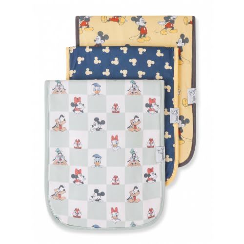 Copper Pearl Baby Burp Cloth Large 21''x10'' Size Premium Absorbent Triple Layer 3-Pack Gift Set Mickey Mouse & Friends