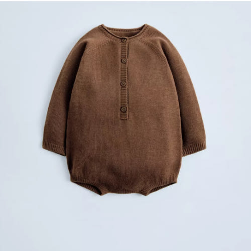 100% MERINO WOOL BODYSUIT - Brown | ZARA United States