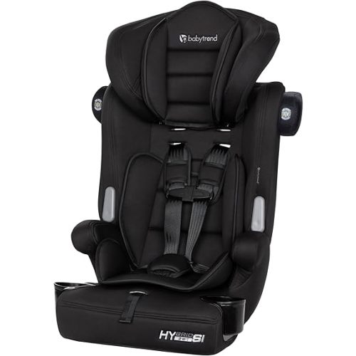 Baby Trend Hybrid SI 3-in-1 Combination Booster Seat, Hoboken Black – Side-Impact Protection, 3-Stage Growth Design, Adjustable Headrest, Cushioned Comfort