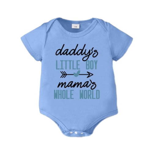 PureChapter Baby Boy "Daddy's Little Boy" Short Sleeve Bodysuit, Soft Comfy Onesie for Newborns 0-12 Months
