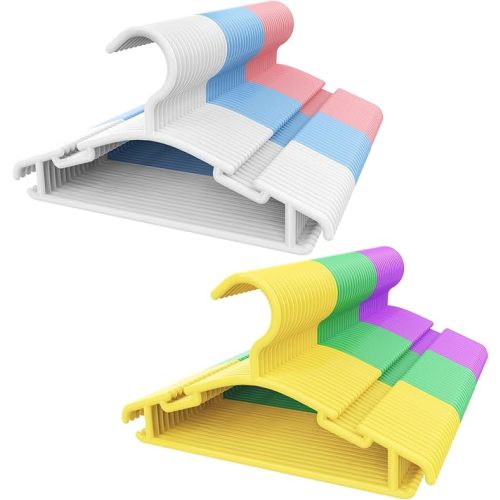 GoodtoU Baby Hangers 100Pack Kids Plastic Baby Clothes Hangers for Closet Small Children Infant Toddler Child