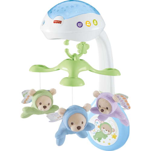 Fisher-Price 3-in-1 Projection Mobile, Butterfly Dreams, Baby Crib Toy with Light Projection