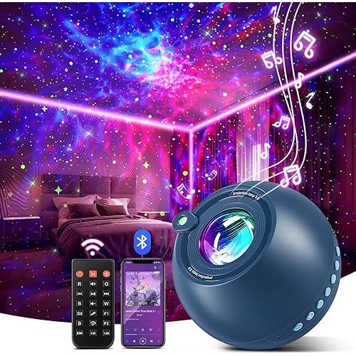 Galaxy Projector for Bedroom Star Projector for Bedroom,15-Color 15 White Noise Sound Machine for Sleep Galaxy Light Projector for Bedroom,Bluetooth Ceiling Star Lights for Bedroom,Teen Girl Gifts Boy
