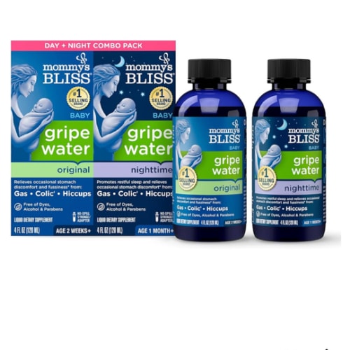 Mommy's Bliss Gripe Water for Babies with Gas, Colic or Stomach Discomfort Day & Night Combo