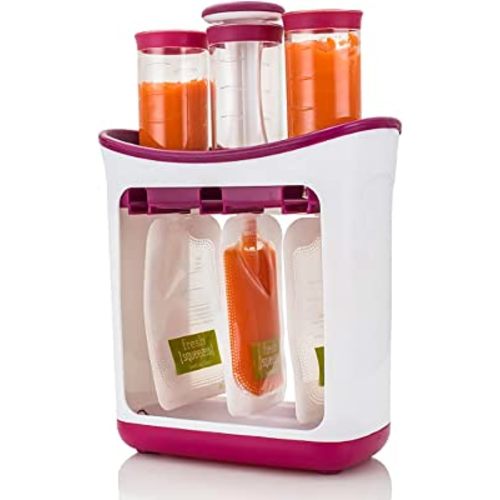 Fresh Squeezed Squeeze Station, Baby Pouch Maker Station with 10PCS Replacement Storage Bags for Homemade Baby Food