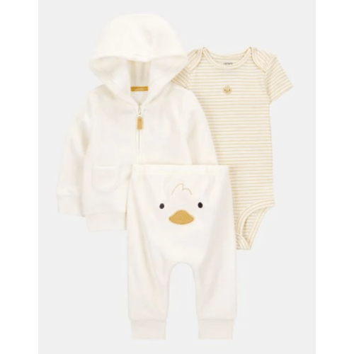 Baby 3-Piece Duck Little Cardigan Set - Ivory | Carter's