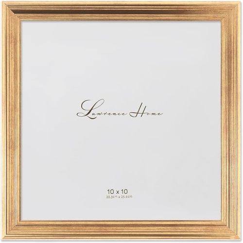 Lawrence Frames 536210 10x10 Sutter Burnished Gold Picture Frame