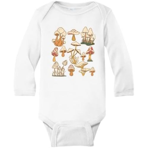 MangoHouse Mushrooms Fungus Baby Bodysuit, Newborn Outfit, Baby Clothes, Gift for Children