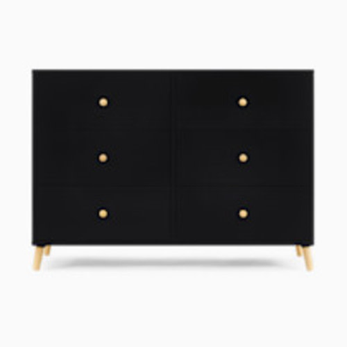 Delta Children Essex 6 Drawer Dresser - Black/Natural