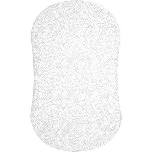HALO BassiNest Fitted Sheet – 100% Cotton, Soft and Breathable Bassinet Sheet for Babies, 30” x 16” Pre-Shrunk Sheet, Pebble
