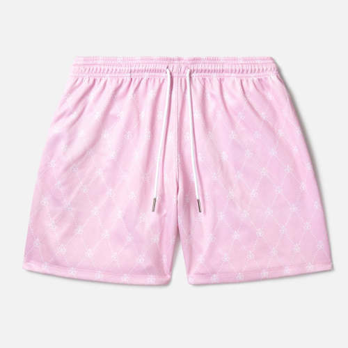 THE DRIP SHOP PINK DIAMOND MONOGRAM SHORTS - Shop