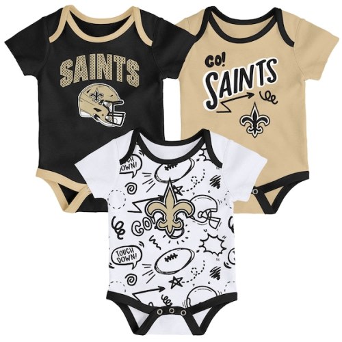 New Orleans Saints Outerstuff Infant All Day Play Three-Piece Bodysuit Set